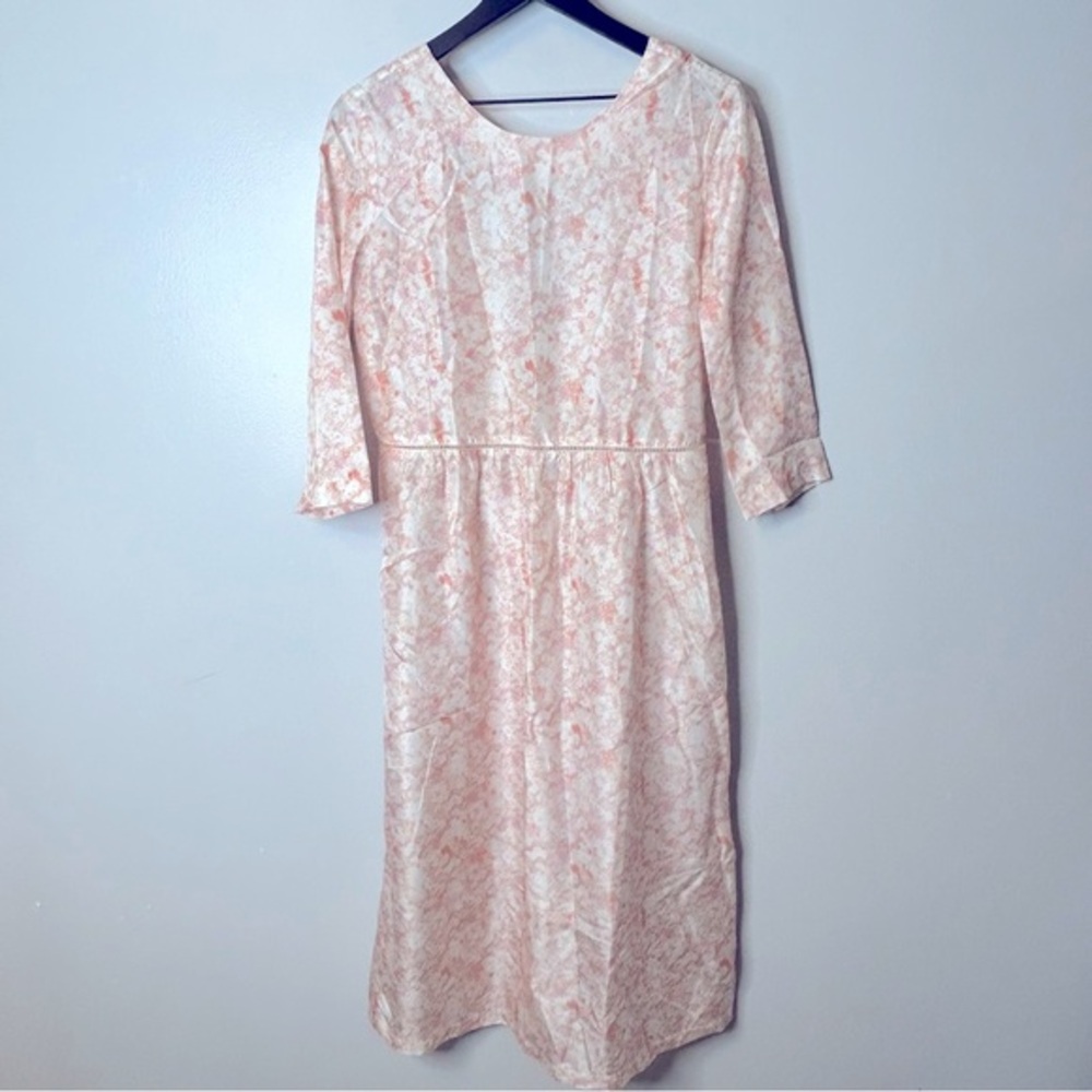 Roseanna Silk Floral 3/4 Sleeve Open Back Dress From France Size 4